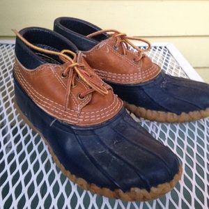 L.L. Bean gum boots duck boots size 7 navy & brown